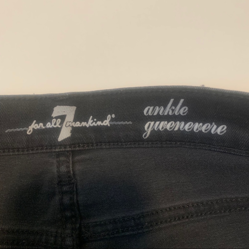 7 For All Mankind Black Gwenevere Skinny Jeans 29 - Picture 9 of 10
